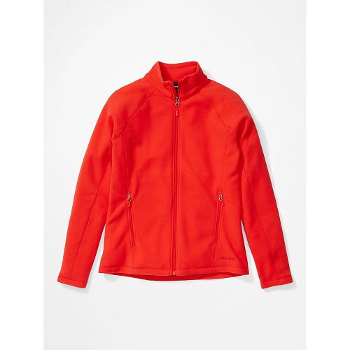 Marmot Rocklin Jackets - Womens Fleece Red CA548761 Canada